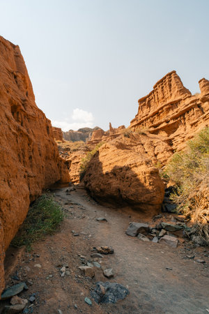 Kok-Moinok canyon in Kyrgyzstan in sunny day. High quality photo
