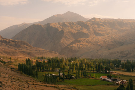 Kyzyl Oi Village, Kyrgyzstan - 25th August 2025. High quality photoの写真素材