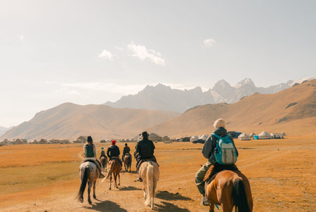 Kurumduk valley, Naryn province, Kyrgyzstan, Central Asia. High quality photoの写真素材