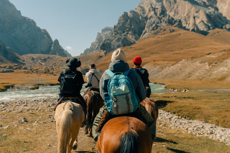 Kurumduk valley, Naryn province, Kyrgyzstan, Central Asia.の写真素材