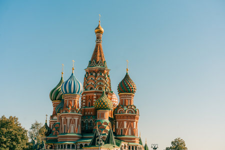 St. Basil cathedral in Moscow, Russia. High quality photoの写真素材