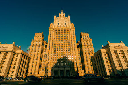 Ministry of Foreign Affairs of the Russian Federation - moscow russia - 2 oct 2025. High quality photoの写真素材
