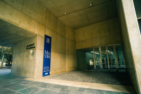 Valencia, Spain. April 2, 2025 Exerior view of the MUVIM Valencian Museum of Enlightenment and...
