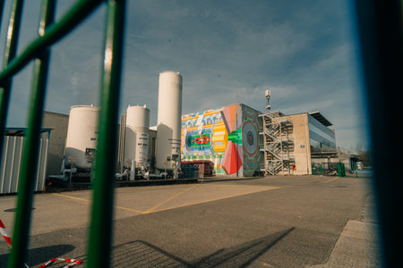 Geneva, Switzerland, Sep 1 2025 Atlas building at CERN in Switzerland. High quality photoのeditorial素材