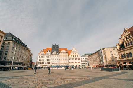 Old Town Hall and Market, Leipzig, Saxony, Germany - 2 Oct 2025. High quality photoのeditorial素材