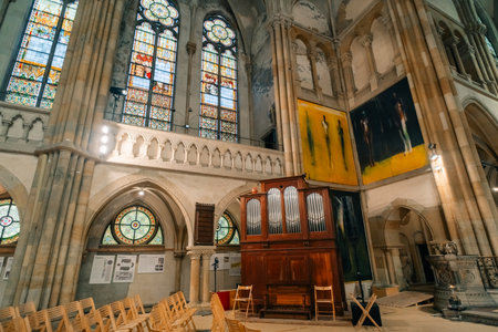 St. Peter's Church is an Evangelical Lutheran parish church in Leipzig Saxony Germany - 2 Sep 2025. High quality photoのeditorial素材