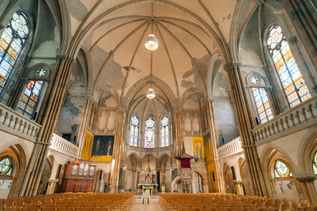 St. Peter's Church is an Evangelical Lutheran parish church in Leipzig Saxony Germany - 2 Sep 2025. High quality photoのeditorial素材