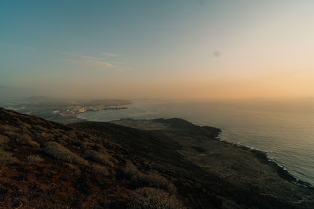 Path to Red Mountain Montana Roja, El Medano, Tenerife. High quality photoの写真素材