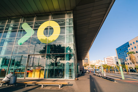 TENERIFE, SPAIN - Dec 4, 2025 Intercambiador bus station with links to all over the island, Canary...