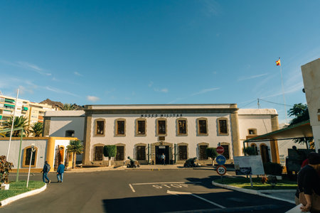 Historical museum of Canary Islands in Barracks of Almeyda in Santa Cruz of Tenerife, spain - 1 Dec 2025. High quality photoのeditorial素材