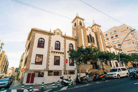 Church of St. Joseph of Santa Cruz de Tenerife, spain - 1 Dec 2025. High quality photoのeditorial素材