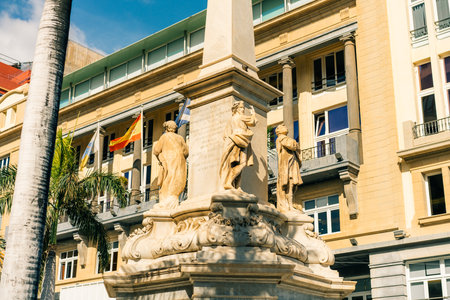 Architecture of Santa Cruz de Tenerife, Canary Islands, Spain - 1 Dec 2025. High quality photoのeditorial素材