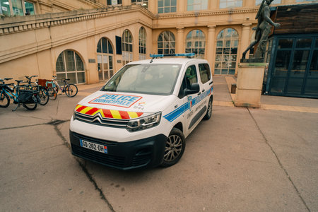 Citroen municipal police in Montpellier, France - 1 Dec 2025. High quality photoのeditorial素材