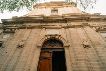 church of Notre Dame des Tables, also called Dama des Taoulas, located in the center of Montpellier, france - 1 Dec 2025. High quality photoのeditorial素材