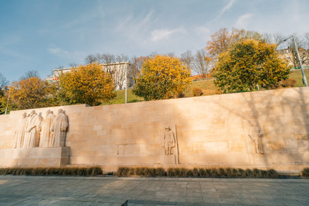 GENEVA, SWITZERLAND - Dec 8, 2025 view of Reformation Wall Monument in city. High quality photoの写真素材