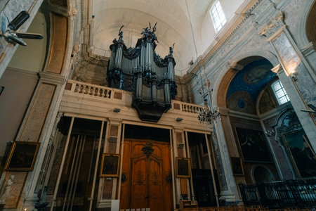 church of Notre Dame des Tables, also called Dama des Taoulas, located in the center of Montpellier, france - 1 Dec 2025. High quality photoのeditorial素材