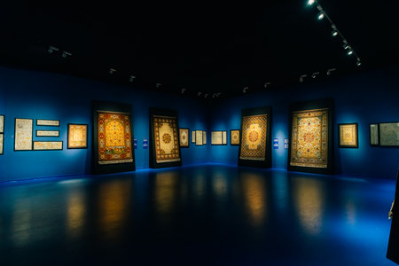 Baku, Azerbaijan - Dec 1 2025 Carpet museum in the Heydar Aliyev Center in Baku. High quality photoのeditorial素材