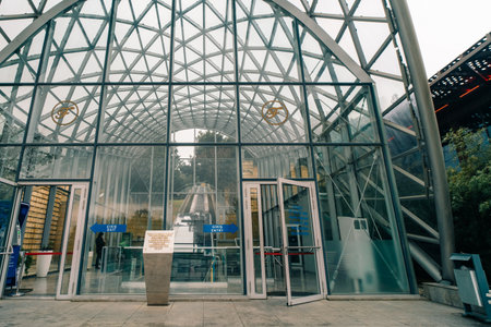 Baku, Azerbaijan. May 1, 2025. A view from the Funicular line in Baku, the capital of Azerbaijan. High quality photoのeditorial素材