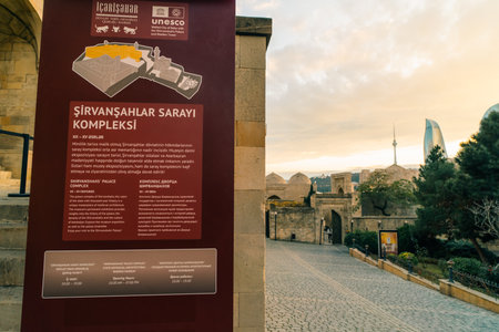 The Palace of the Shirvanshahs is a 15th-century palace built by the Shirvanshahs, located in the Old City of Baku, Azerbaijan - 1 Dec 2025のeditorial素材