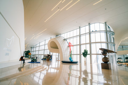 Baku, Azerbaijan - 1 Dec 2025 Heydar Aliyev Center architecture, designed by architect Zaha Hadid. High quality photoのeditorial素材