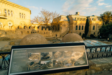 Capture of the sulfur bath in the Old Town Baku, Azerbaijan. 05/01/2025. High quality photoのeditorial素材