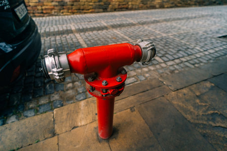 Baku, Azerbaijan. October 10, 2025. view of the fire hydrant in the center of the old city. High quality photoの写真素材
