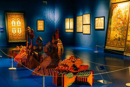 Baku, Azerbaijan - Dec 1 2025 Carpet museum in the Heydar Aliyev Center in Baku. High quality photoのeditorial素材
