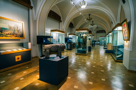 Baku, Azerbaijan - 1 Dec 2025 A view of the National Museum of History of Azerbaijan in Baku, the capital of Azerbaijan. High quality photoのeditorial素材