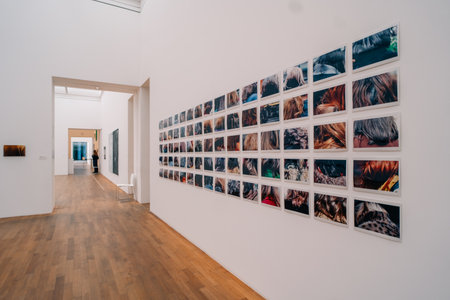 Bonn, Germany - 1 Dec 2025 North Rhine-Westphalia. The interiors of The Kunstmuseum Bonn. High...