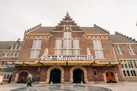 Picture of the train station of Maastricht, Netherlands - 1 Oct 2025. High quality photo