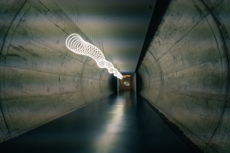 Remagen, Germany - Oct 1 2025 Interior of Arp Museum Bahnhof Rolandseck in Remagen, Germany. High quality photoの写真素材