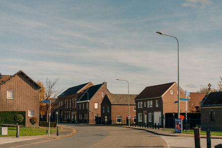 Typical residential buildings in the Netherlands. High quality photoの写真素材
