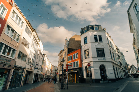 Bonn, Germany - Oct 2 2025 Bonn old town is a mix of historical buildings and narrow alleys. High...