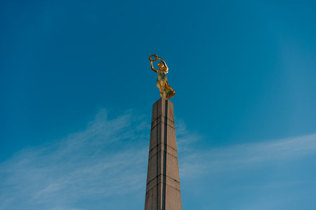 Luxembourg, Luxembourg - 1 Oct 2025 Luxembourg statue Gelle Fra. High quality photoの写真素材
