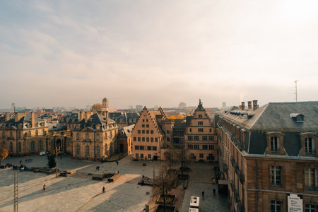 Overview on the Facade of the Palace Rohan, Strasbourg, France - 1 Oct 2025. High quality photoの写真素材