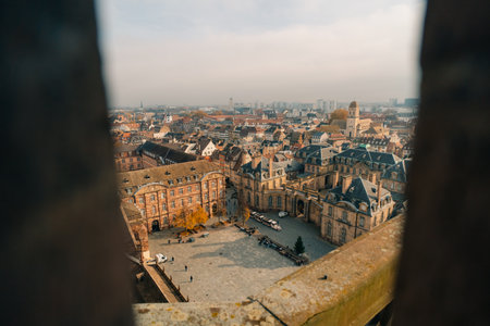 Overview on the Facade of the Palace Rohan, Strasbourg, France - 1 Oct 2025. High quality photoの写真素材