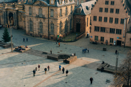 Overview on the Facade of the Palace Rohan, Strasbourg, France - 1 Oct 2025. High quality photoの写真素材