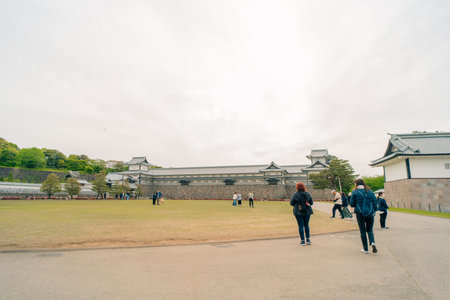 view of a castle, Kanazawa Castle, Kanazawa, Ishikawa Prefecture, Japan - 10 May 2025. High quality photoのeditorial素材