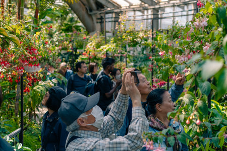 Kyoto Botanical Gardens in spring cherry blossoms, Kyoto, Japan - may 5 2025. High quality photoのeditorial素材