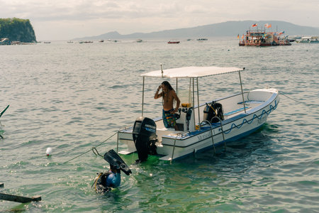 Puerto Galera, Philippines - May 3, 2025 a tourist destination. High quality photoのeditorial素材