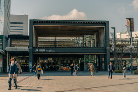 Himeji, Hyogo, Japan - May 3, 2025 main street. High quality photoのeditorial素材