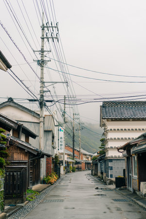 Japanese old traditional town on Shikoku Island, Japan - May 1, 2025. High quality photoのeditorial素材