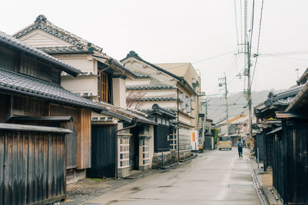 Japanese old traditional town on Shikoku Island, Japan - May 1, 2025. High quality photoのeditorial素材