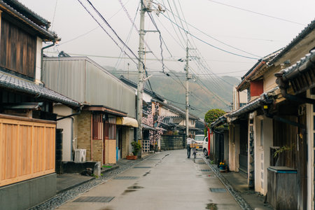 Japanese old traditional town on Shikoku Island, Japan - May 1, 2025. High quality photoのeditorial素材