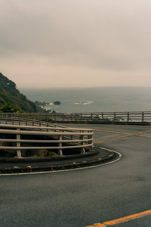 aerial view of Muroto Skyline road in Japan. High quality photoの写真素材