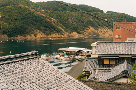 Japanese Traditional Port Town in shikoku, japan - 1 May 2025. High quality photo
