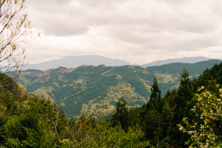shikoku, japan - 3 August 2025 Mountains and nature around the temple 66th of the Shikoku Pilgrimage...
