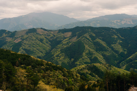 shikoku, japan - 3 August 2025 Mountains and nature around the temple 66th of the Shikoku Pilgrimage...