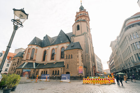 View of the Nikolaikirche St. Nicholas Church in Leipzig, Germany - 1 Oct 2025. High quality photo