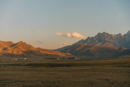 Kurumduk valley, Naryn province, Kyrgyzstan, Central Asia. High quality photoの写真素材